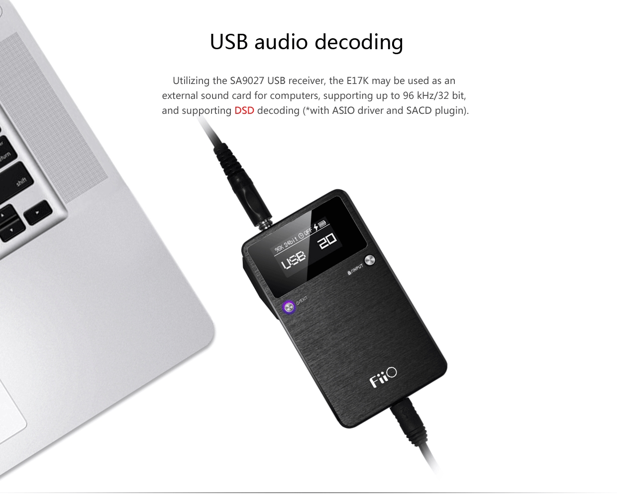 ,FiiO_Festival,FiiO E17k Alpen 2 สุดยอด แอมป์พกพา พร้อม DAC ในตัว รองรับ Coaxial in 192k/24bit และรองรับ Decoding แบบ DSD