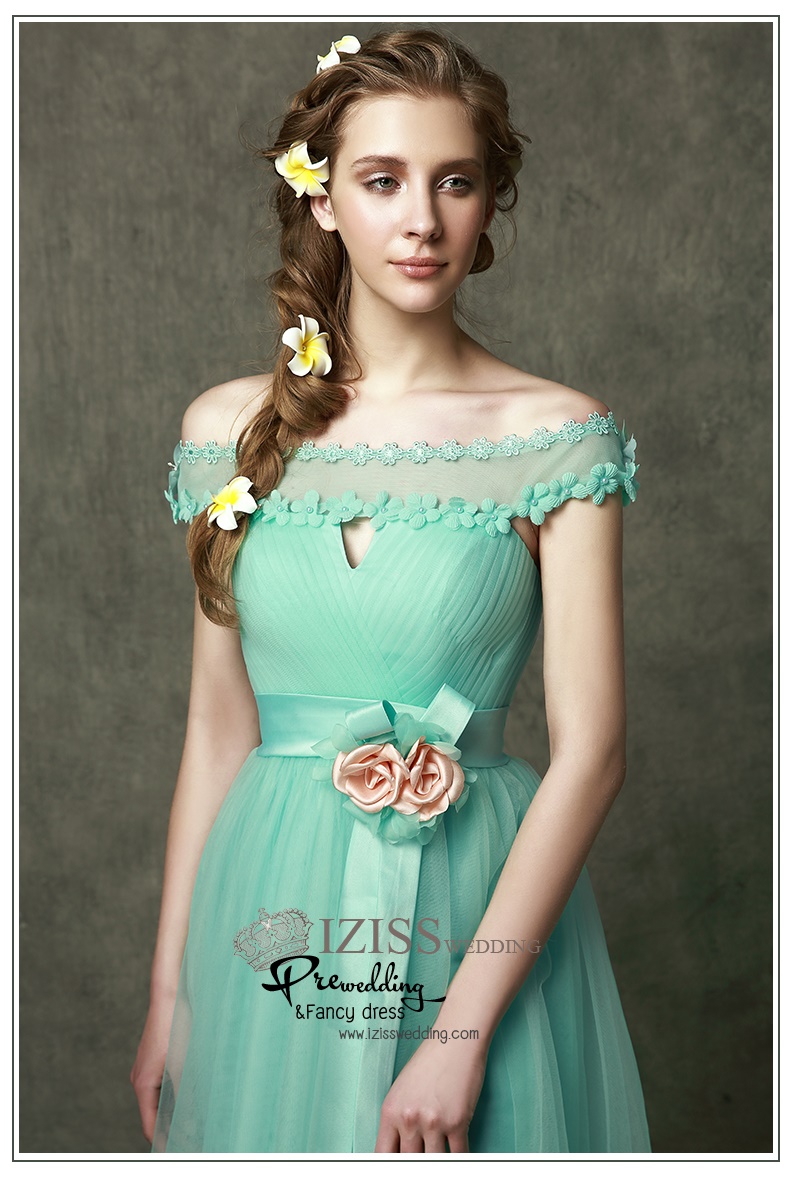 ฺBM0104 - พรีออเดอร์ ชุดเพื่อนเจ้าสาวราตรียาวสีเขียวมินท์