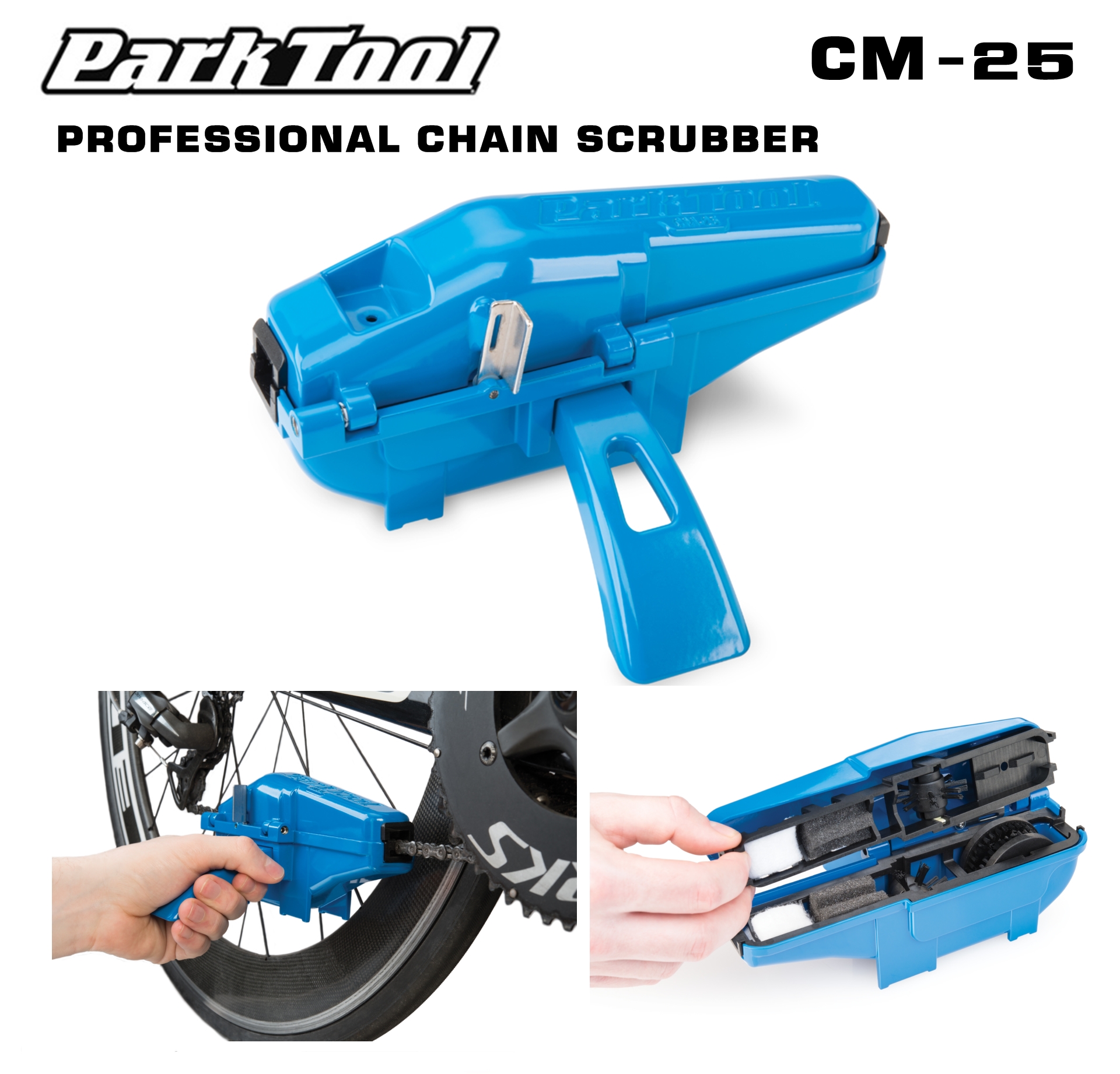 กล่องล้างทำความสะอาดโซ่จักรยาน PARK TOOL, CM-25 , PROFESSIONAL CHAIN SCRUBBER