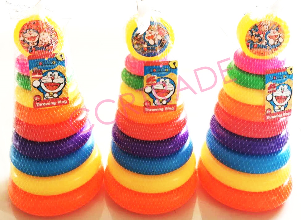 โยนห่วงโดราเอม่อน 9 ชั้นจัมโบ้ 13.5x27 ซม.(ลิขสิทธิ์แท้)(1x3)