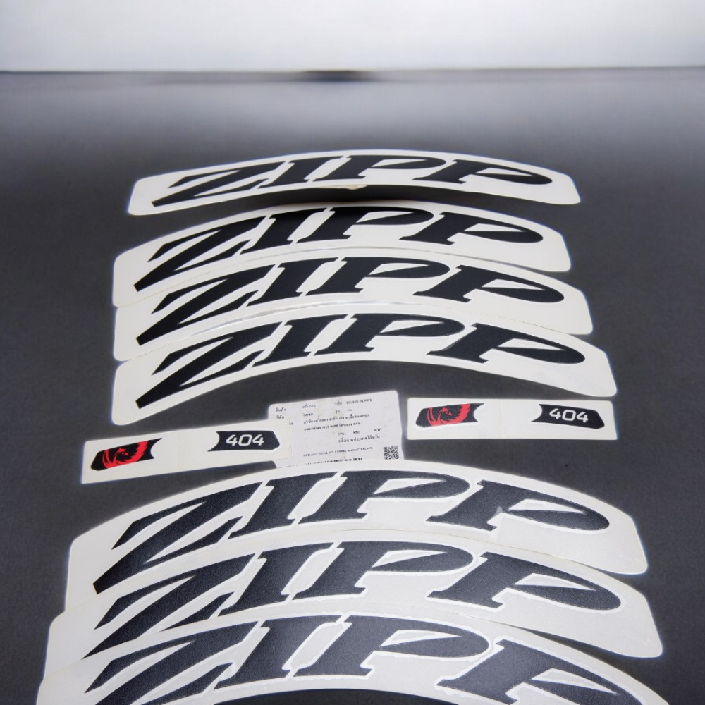 🚴♂️ สติ๊กเกอร์แต่งล้อ ZIPP 404 – ZIPP LOGO สีดำด้าน (Matte Black)