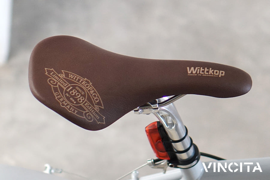 VINCITA : S094 เบาะหนังทรงสปอร์ต WITTKOP VELODROME - SPORT LEATHER SADDLE WITTKOP VELODROME