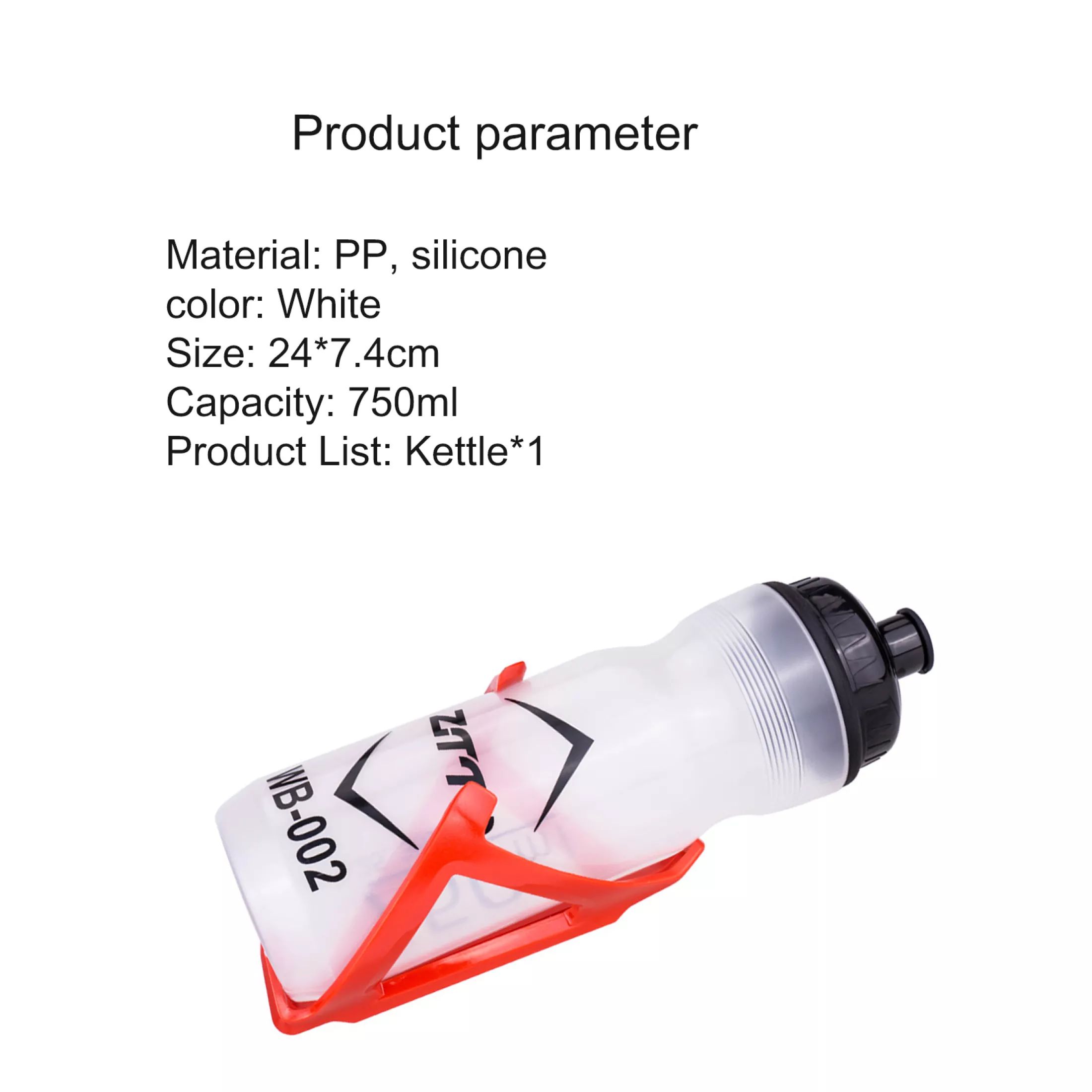 ขวดน้ำปั่นจักรยานแบบใส ขวดบีบง่าย 750ml ยี่ห้อ ZTTO