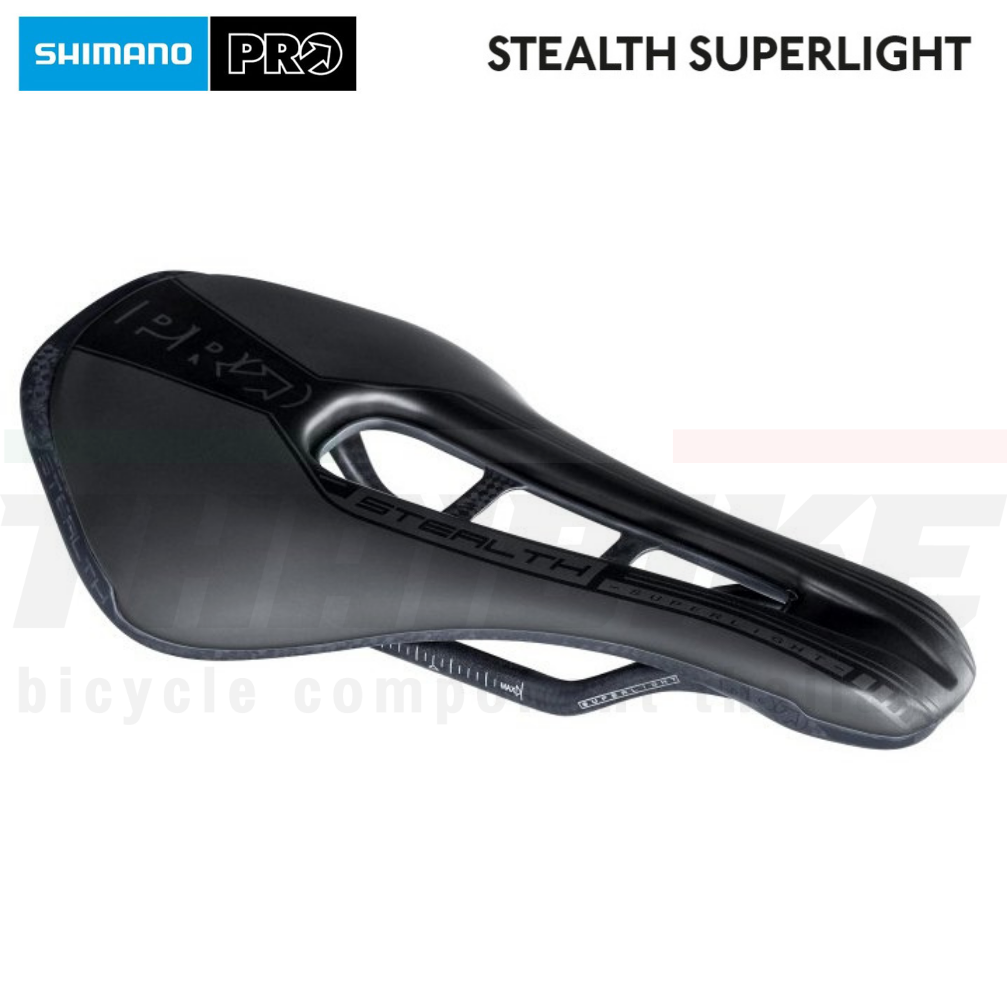 อานจักรยาน SHIMANO PRO STEALTH SUPERLIGHT สีดำ รางคาร์บอน
