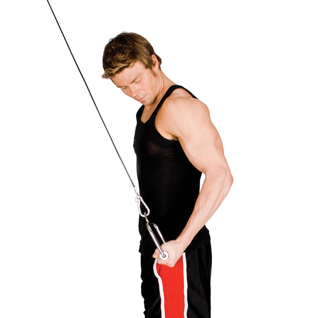 stirrup-handle เหล็กจับสำหรับเครื่องออกกำลังกายด้วยสายเคเบิล