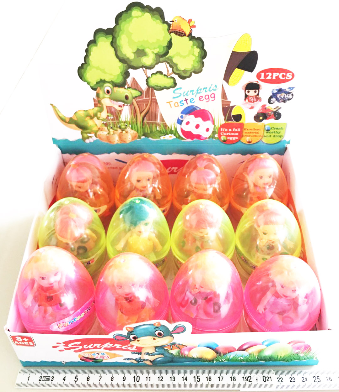ไข่ตุ๊กตาเจ้าหญิงสีสดกล่อง 25.5 ซม.