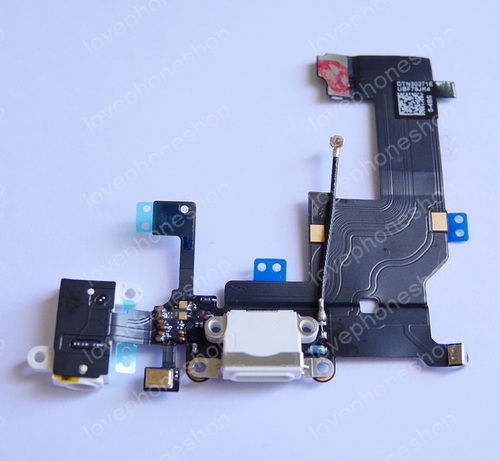 ชุดแพรตูดชาร์ต,ไมล,ปลักหูฟัง iphone5 สีขาว