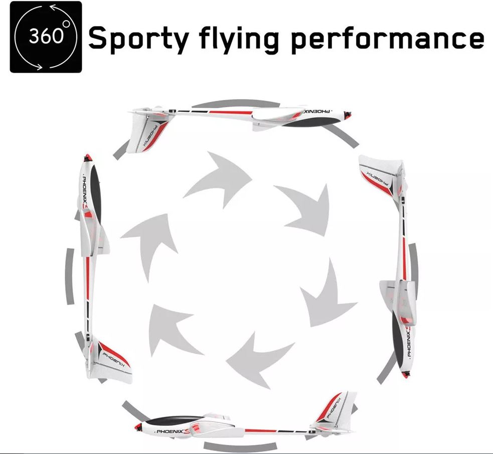 Volantex RC Phoenix S Glider 1,600MM.ABS Plastic เครื่องร่อนไฟฟ่าขนาดยักษ์
