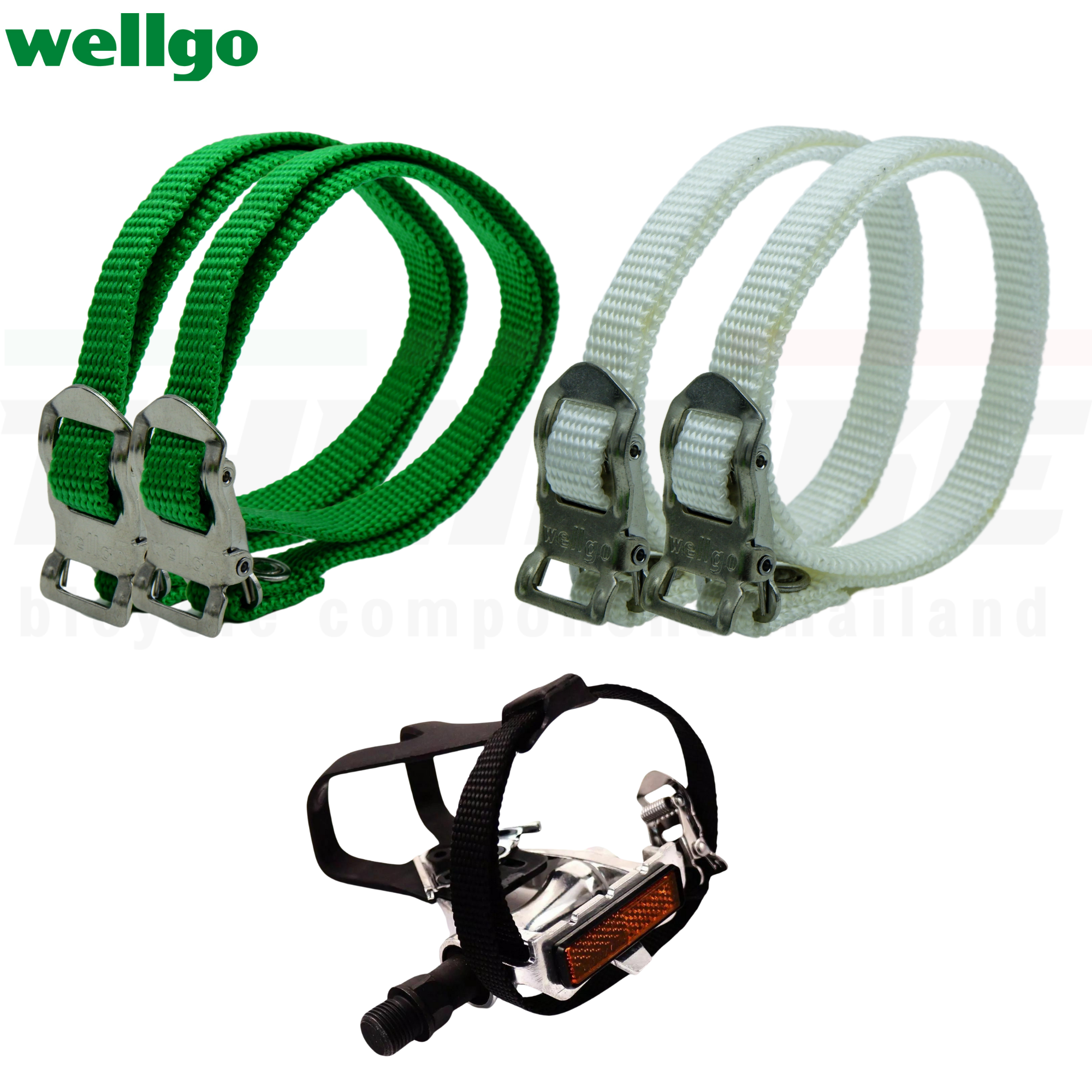 สายรัดบันไดจักรยาน Wellgo Straps for Toe Cage Clips สำหรับบันตะกร้อ