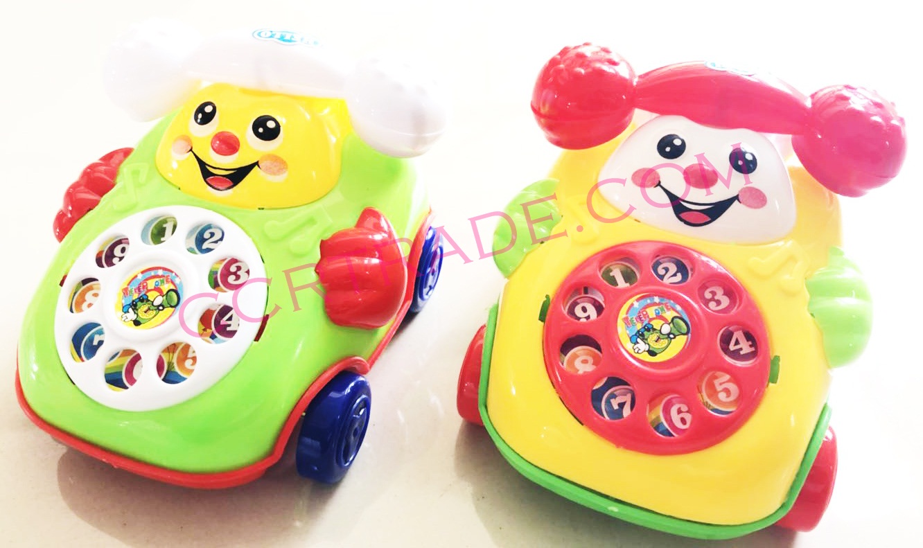 รถโทรศัพท์การ์ตูนดึงสาย มีเสียง 10.5 ซม.