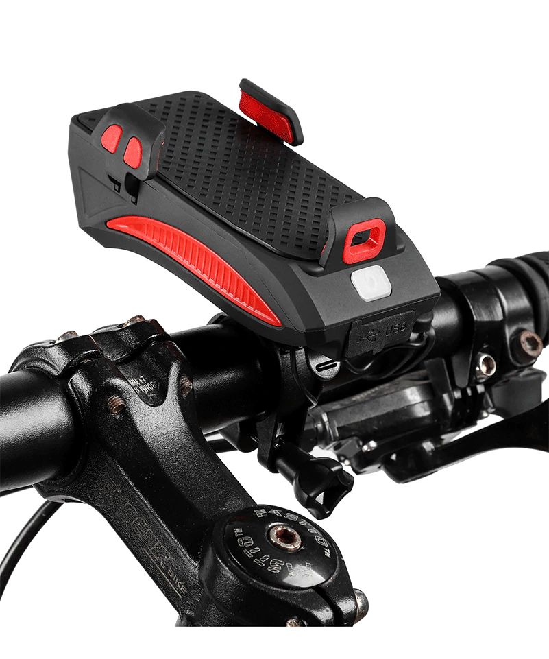 ไฟหน้า+ยึดมือถือ+powerbank+usb+แตร THAIBIKE ติดจักรยาน