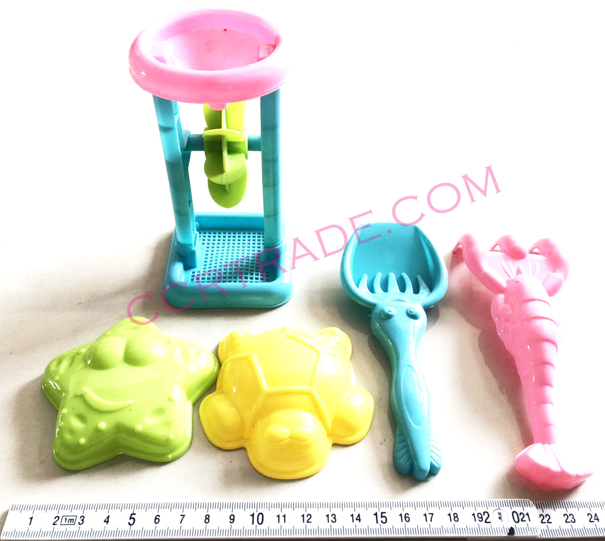 กังหันเล่นทรายสีหวาน ถุงตาข่าย 14 ซม.