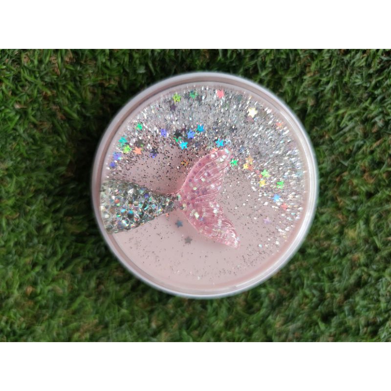 กล่องใส่รีเทนเนอร์ กล่องรี กลิตเตอร์วิ้งๆ นางเงือกสวยมาก พร้อมส่งจากไทย