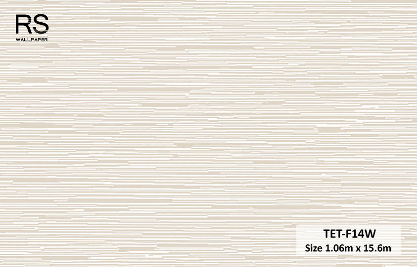 วอลเปเปอร์ สีพื้นลายขวางสีน้ำตาลอ่อน TET-F14W