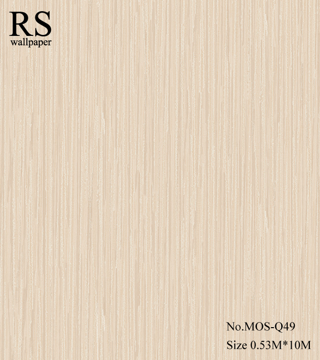 วอลเปเปอร์เทกเจอร์เส้นพื้นโทนสีเหลืองอ่อนมีกลิตเตอร์สีเงิน MOS-Q49