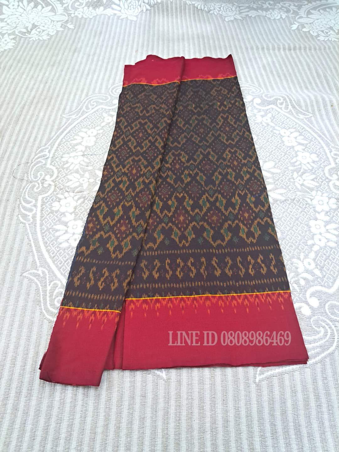 เสื้อสูทชายฝ้ายแท้มัดหมี่ตีนแดงทอมือ เสื้อสูทชายฝ้ายแท้ สูทผ้าไทยชาย ซาฟารีผ้าไทยชาย สูทผ้าฝ้ายมัดหมี่ตีนแดง