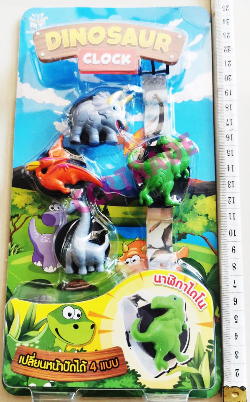 นาฬิกาการ์ตูน 4 หน้าปัดแผงครอบ 13x25 ซม.(1x3)