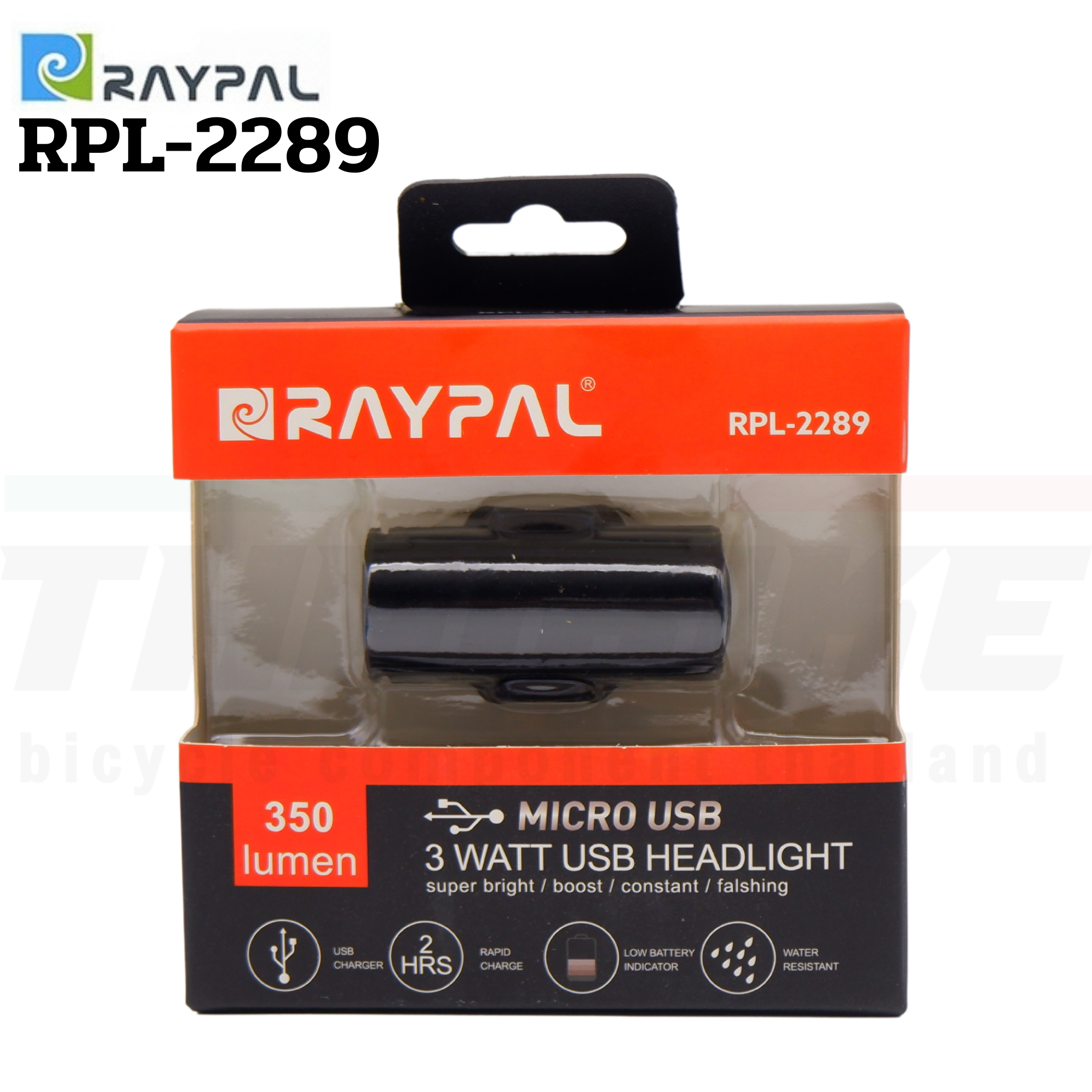 ของแท้ ไฟหน้าจักรยาน RAYPAL รุ่น RPL-2289 USB สว่าง ทนทาน คุ้มค่า