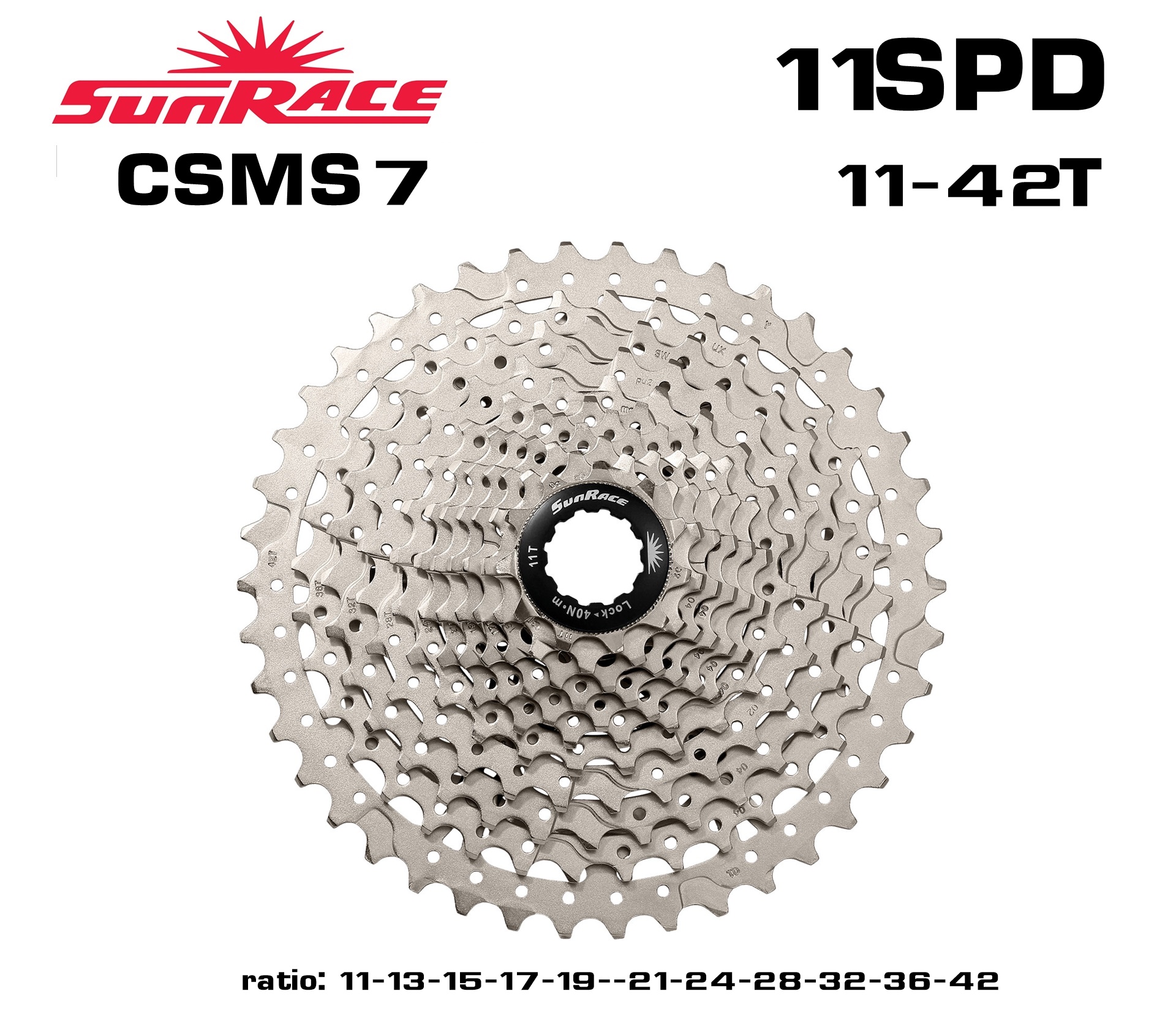 เฟืองจักรยาน SUNRACE 11SPD รุ่น MS7 ขนด 11-42T