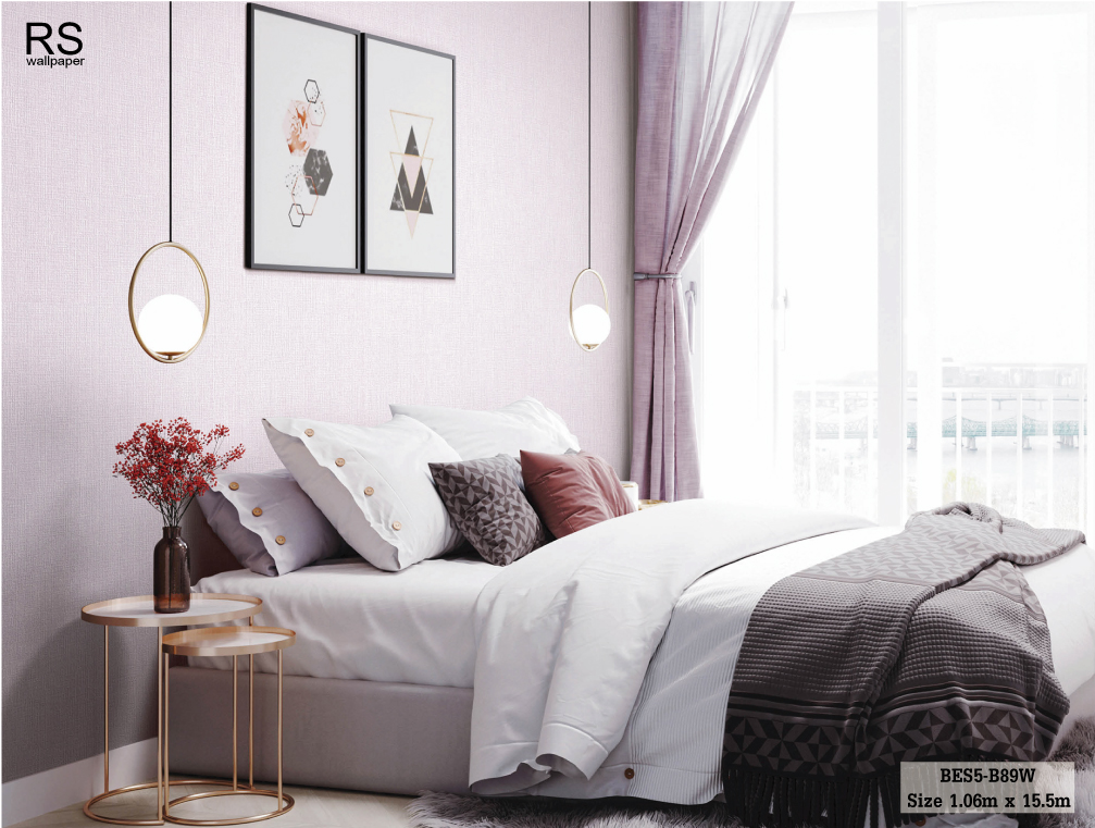 วอลเปเปอร์ สีม่วงอ่อน BES5-B89W