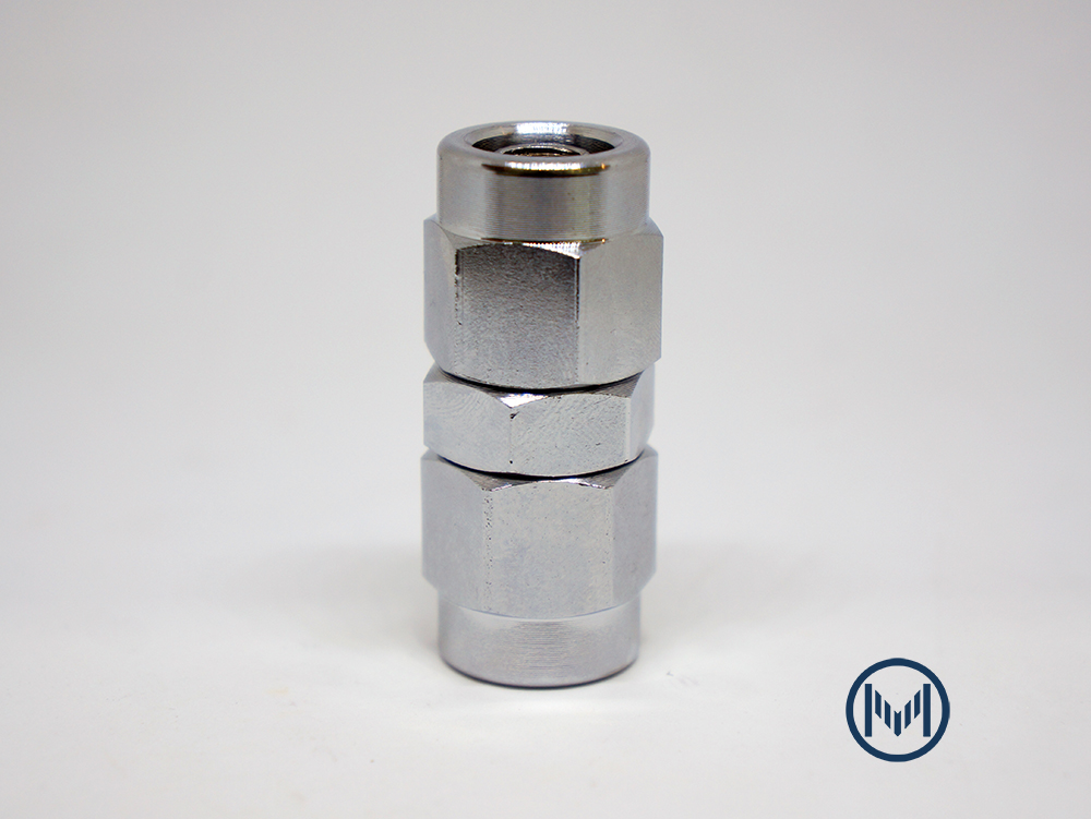 ข้อต่อลมแบบตรง น็อตล็อก สายPU 8x12 / 2 ด้าน