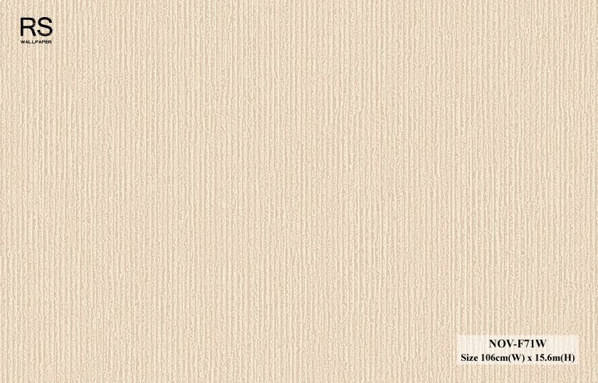วอลเปเปอร์สีพื้นครีมอมน้ำตาลอ่อน NOV-F71W