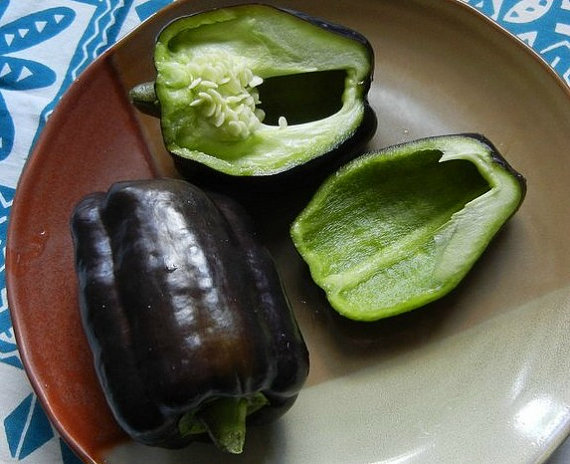 Black Deep Purple Pepper Seeds Bell Sweet