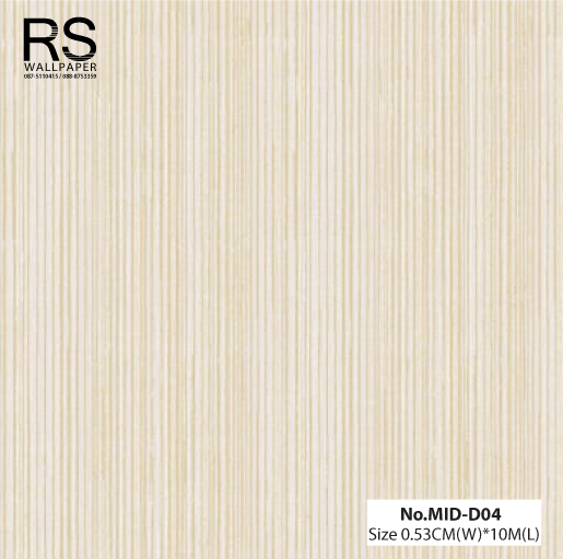 วอลเปเปอร์ ลายเส้นสีทองพื้นสีขาว NO.MID-D04