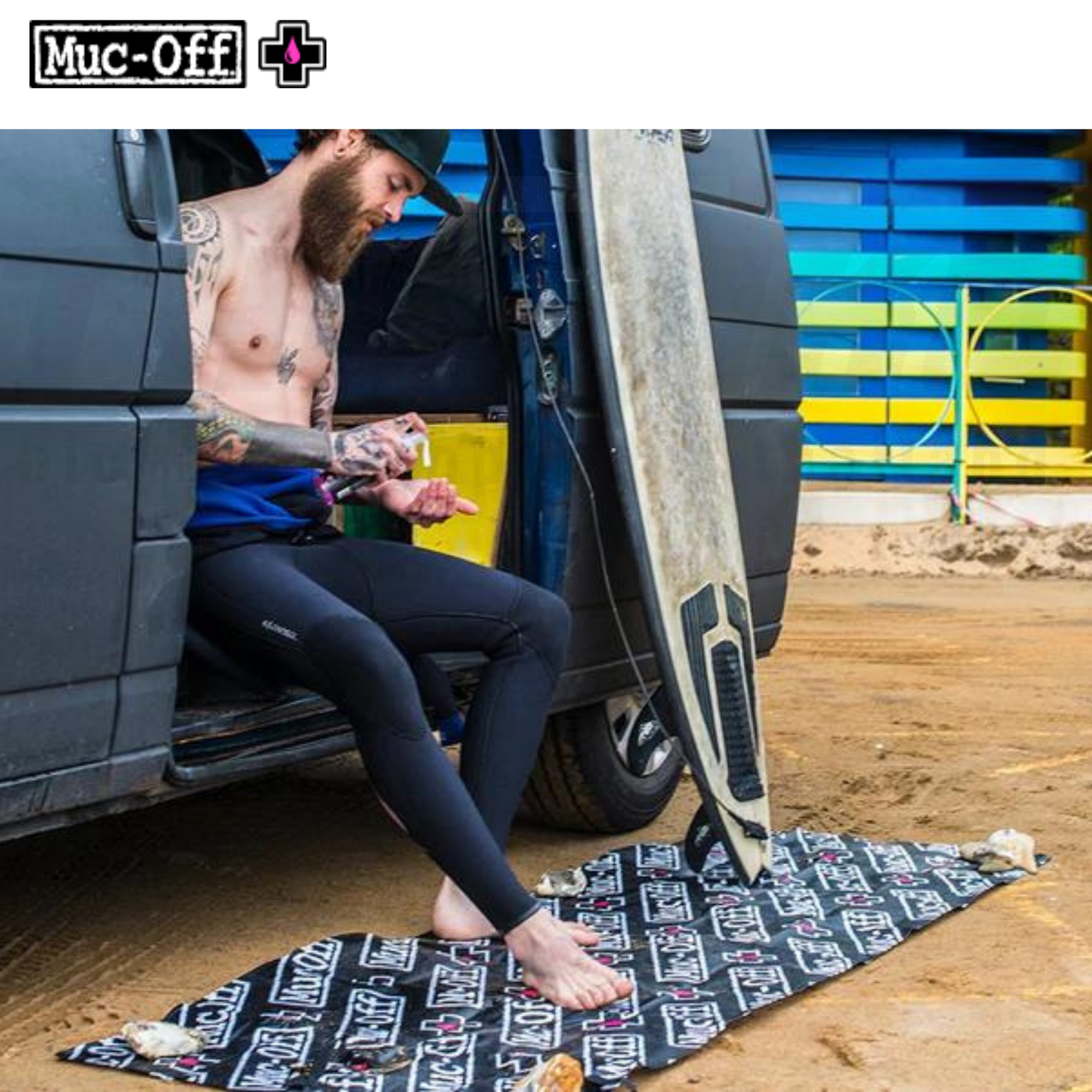 ผ้าใบปูพื้นอเนกประสงค์จักรยาน MUC-OFF ปั่นเทรนเนอร์ ซ่อมจักรยาน Bike Mat