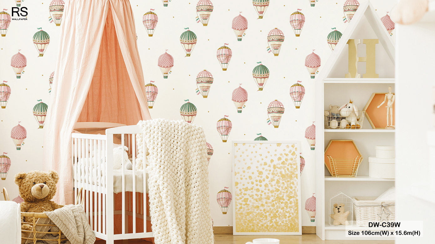 วอลเปเปอร์ห้องเด็ก ลายบอลลูน Dream Balloon No.DW-C39W