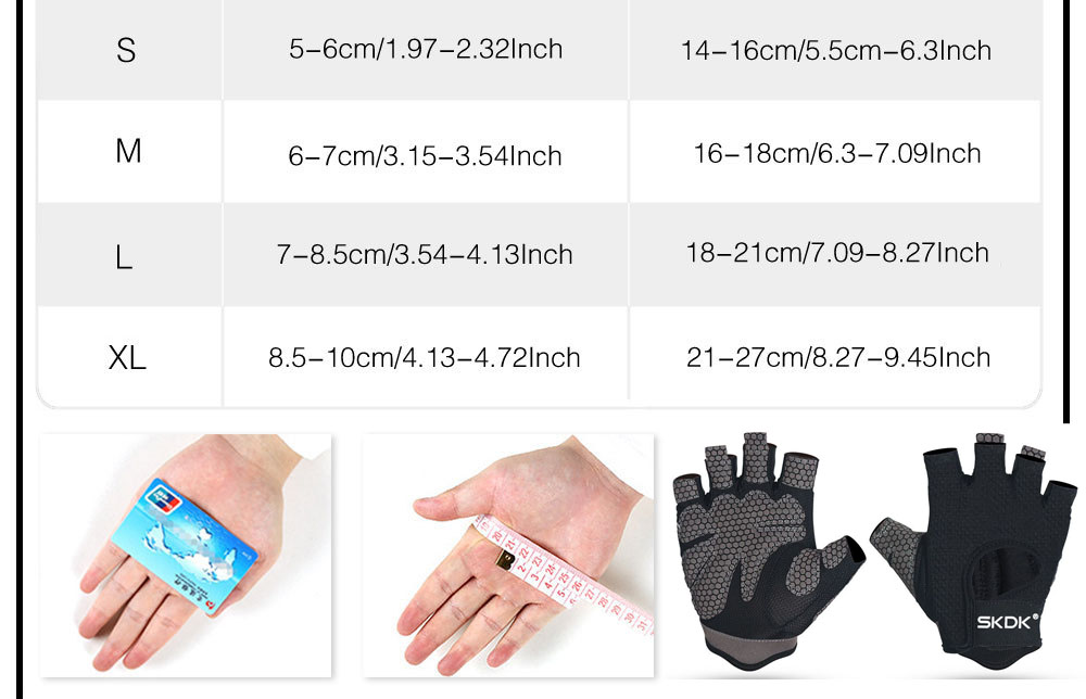 ถุงมือฟิตเนส ยกน้ำหนัก ข้อสั่น SKDK