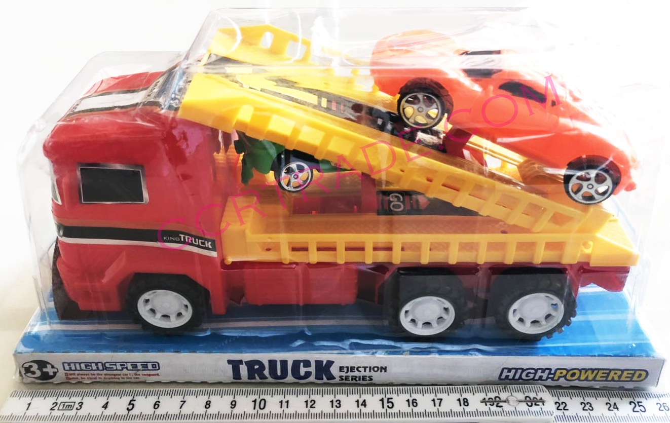 รถบรรทุกแท่นดีดรถแข่ง 2 ชิ้นฝาครอบ มีลาน 26 ซม.(1x3)