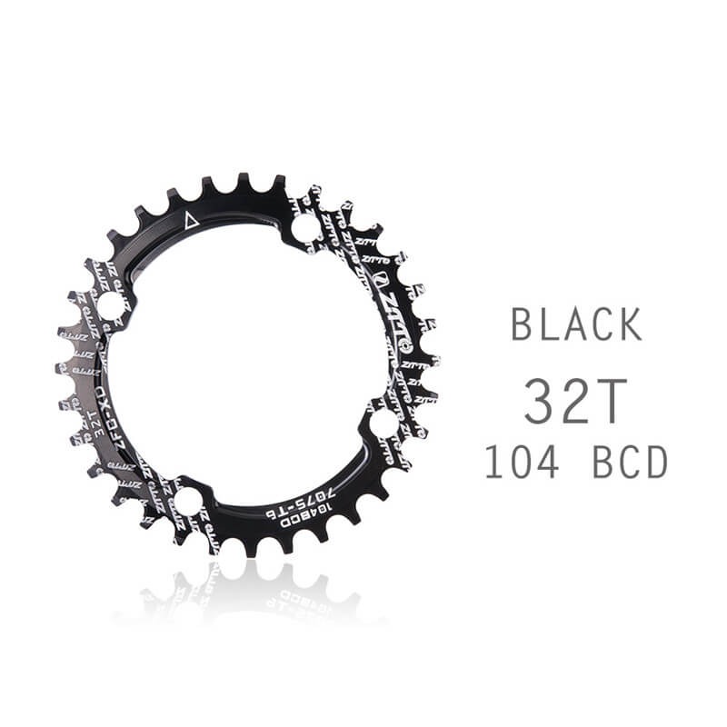 ใบจานจักรยานเสือภูเขาแบบชั้นเดียว ZTTO 104BCD 32/34/36T Chainring Crankset