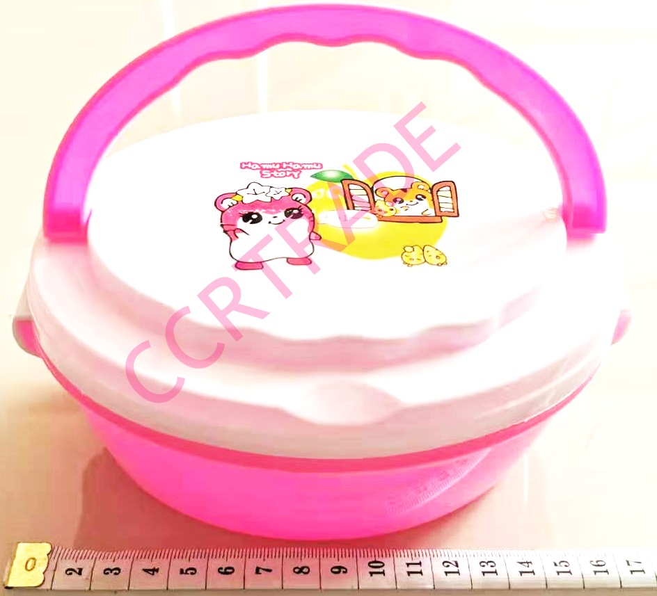 กล่องข้าวการ์ตูนหูหิ้ว ทรงรี 12x16 ซม.