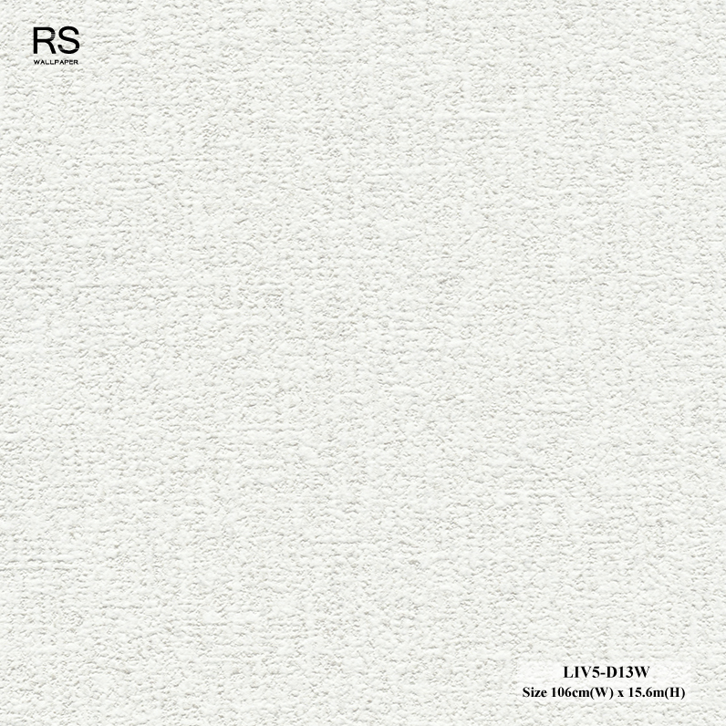 วอลเปเปอร์ลายผ้า สีขาวครีม LIV5-D13W