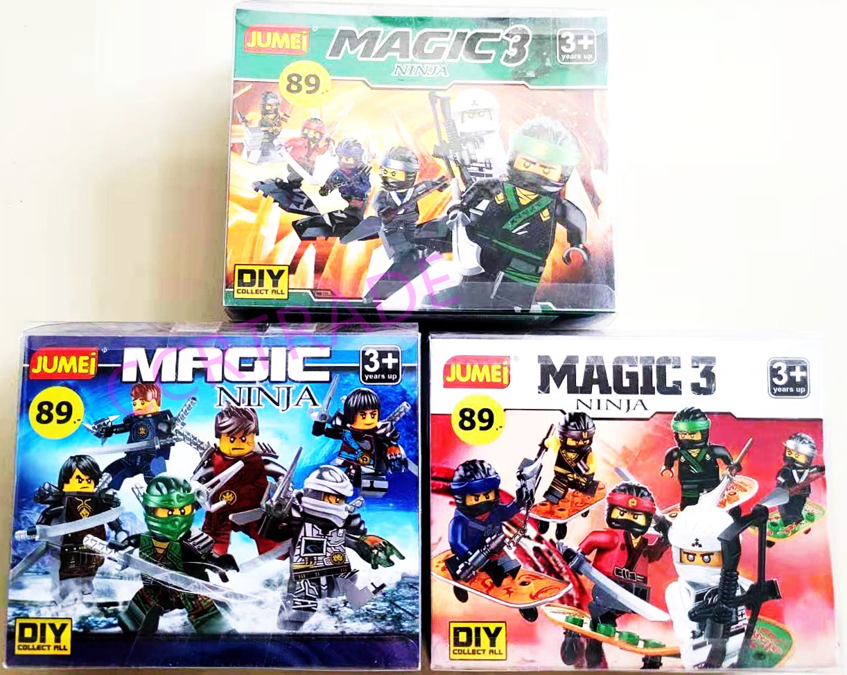 เลโก้นินจา+สเก็ตบอร์ดกล่องใส 10.5x13 ซม.(ลิขสิทธิ์แท้)