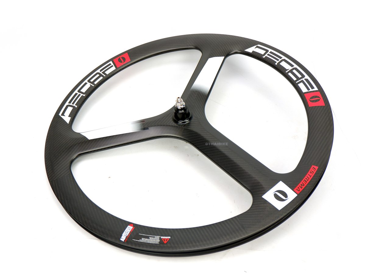 ล้อหน้าจักรยานคาร์บอนแบบ 3 ก้าน DECA ขนาด 700C