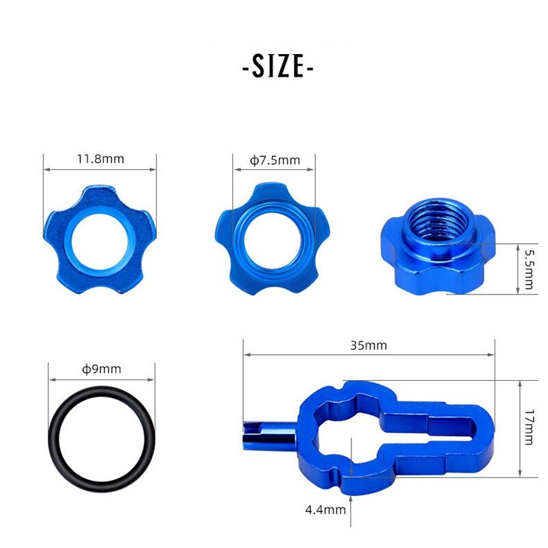 (2ชิ้น)น็อตวาล์วยางในรถจักรยานอลูมิเนียม TOOPRE พร้อมตัวขัน