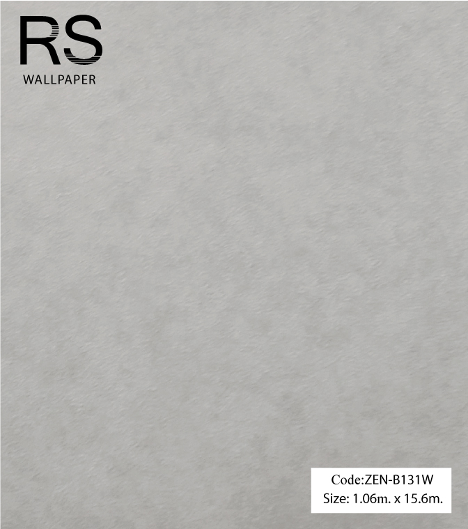 วอลเปเปอร์ลายปูนเปลือยผิวไม่หยาบมากโทนสีเทาอ่อน ZEN-B131W