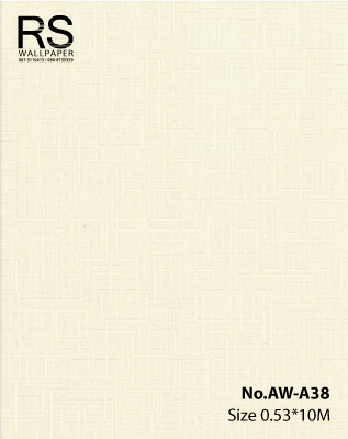 วอลเปเปอร์สีครีมเหลืองอ่อน มีเทกเจอร์ No.AW-A38