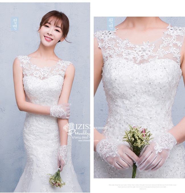 BR234 **พรีออเดอร์**ชุดแต่งงาน&ชุดเจ้าสาวแบบหางปลายาวสีขาวเกรดพรีเมี่ยม เปิดไหล่ มีแขน หรูหราน่ารัก สวยโดดเด่นไม่ซ้ำใคร