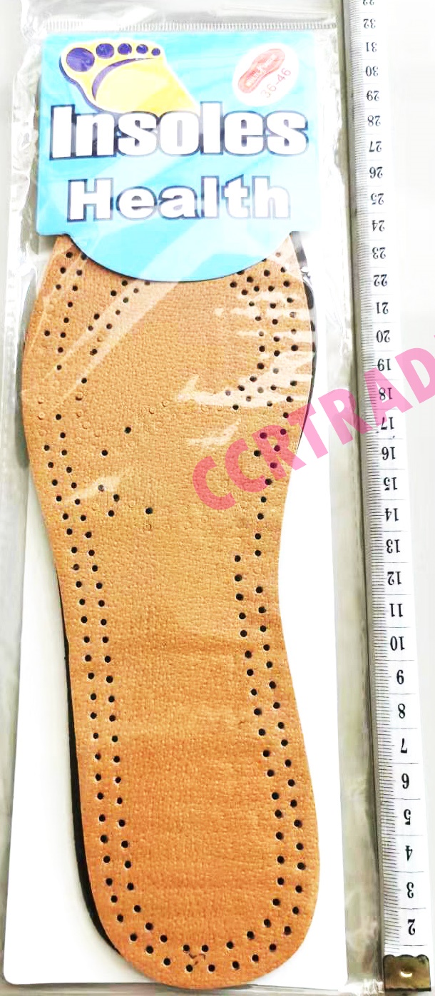 แผ่นรองเท้าหนังสุขภาพ 2 ชิ้น มีสเกลตัด Free size