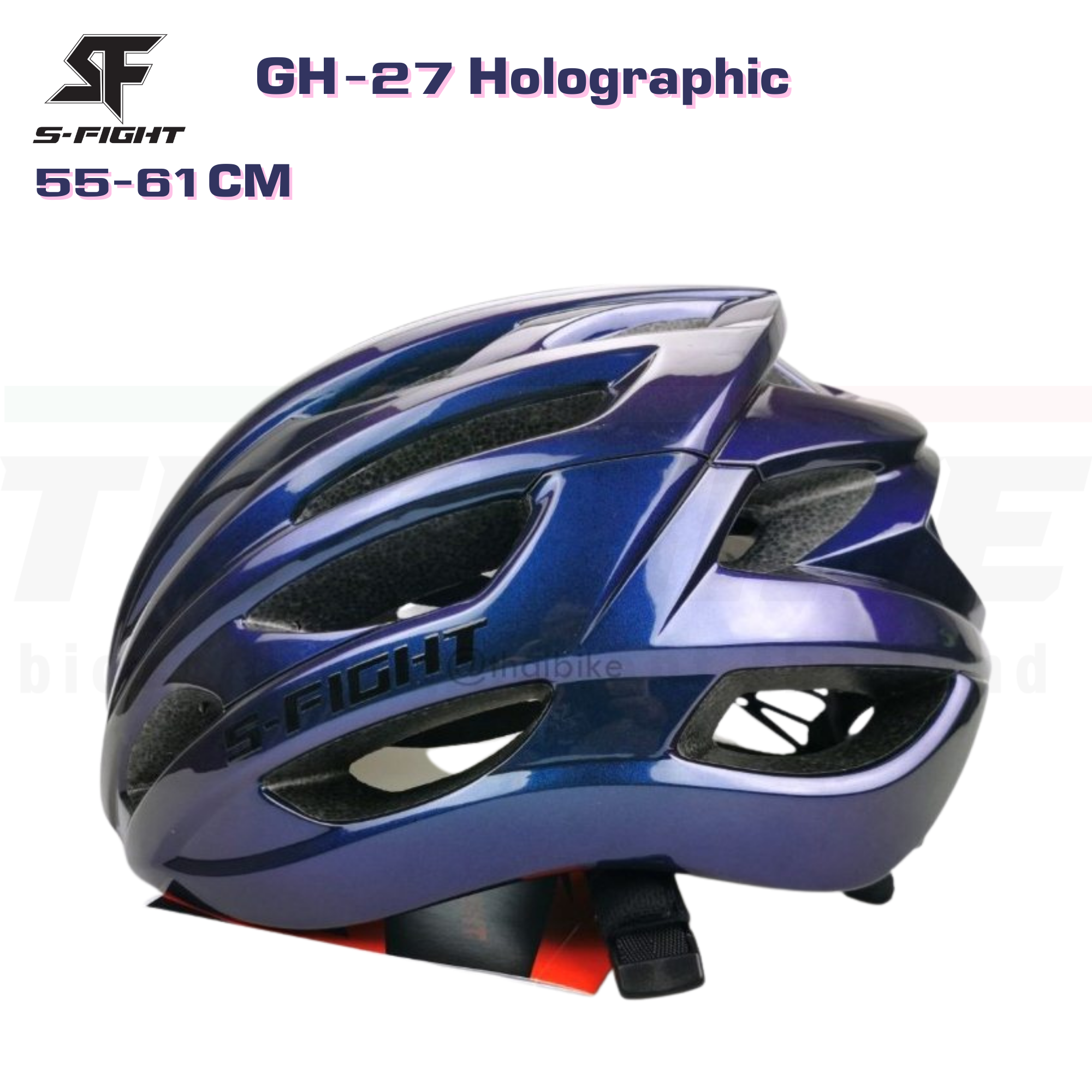 หมวกกันน็อคจักรยาน S-fight รุ่น GH-27 Holographic Silver สีปรับตามมุมแสง