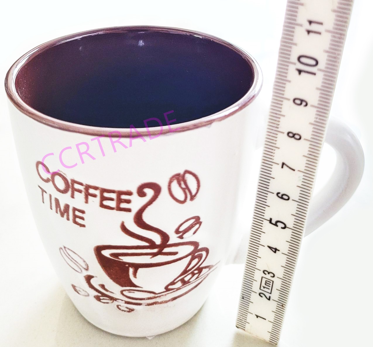 แก้วกระเบื้อง Coffee มีหูจับ 7x8.5 ซม.