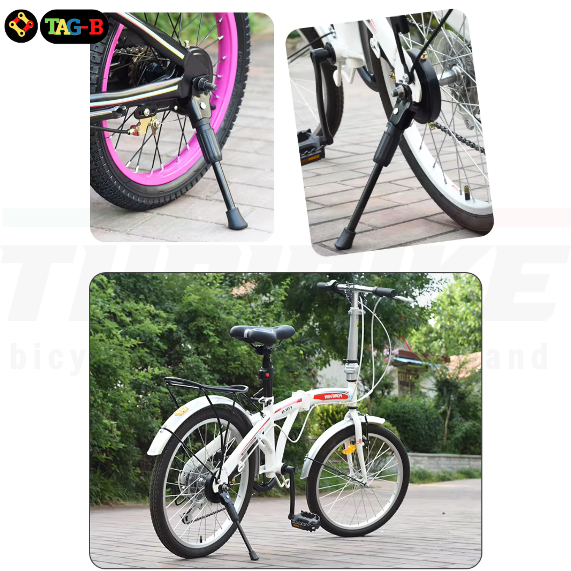 ขาตั้งจักรยานด้านข้างแบบติดรถสำหรับล้อ 16 20 24 26 นิ้ว