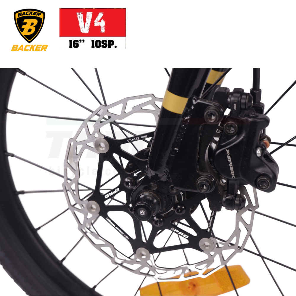 รถจักรยานพับแบบ 16 นิ้ว ยี่ห้อ BACKER รุ่น V4 โครโมลี่
