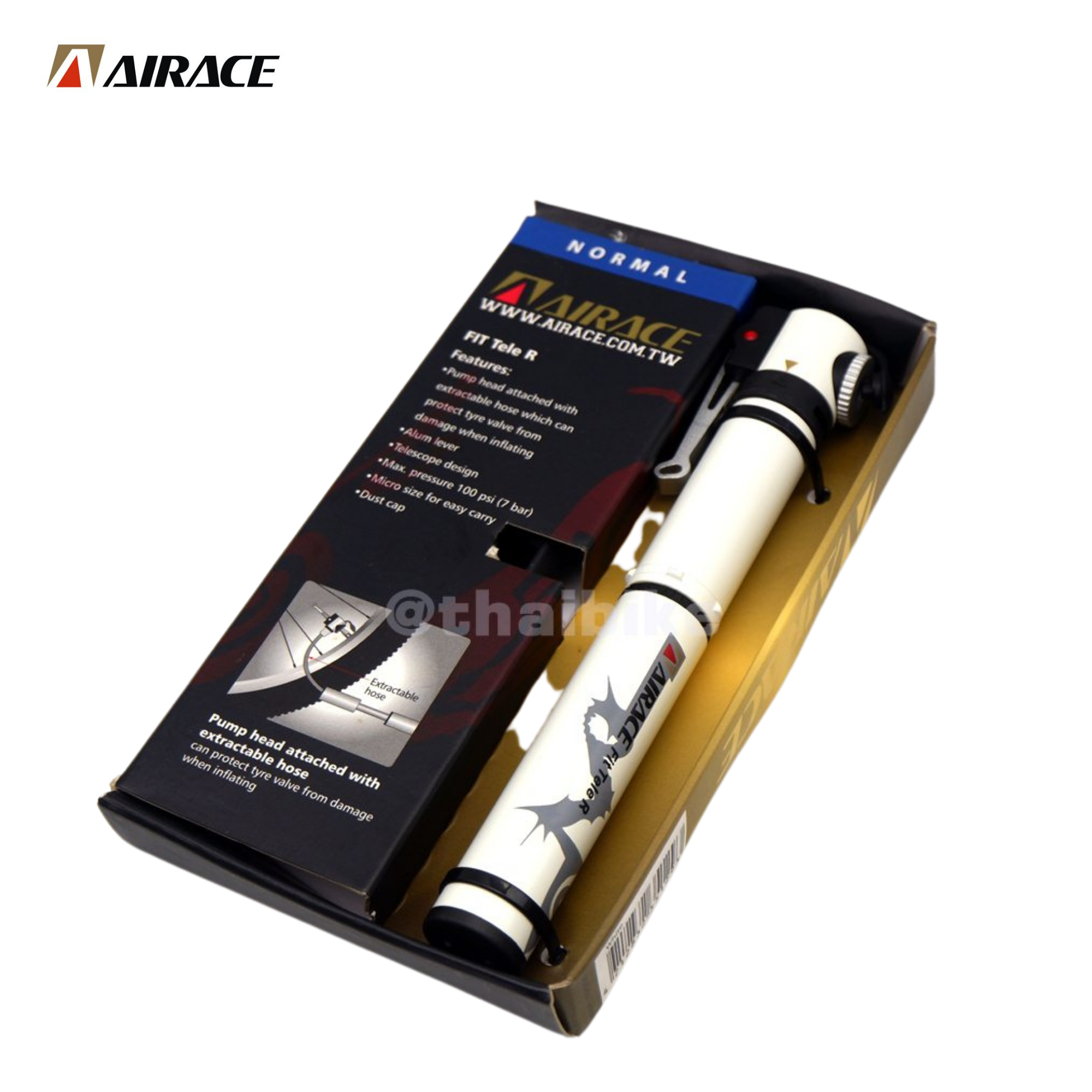 สูบจักรยานแบบพกพา AIRACE FIT Tele R