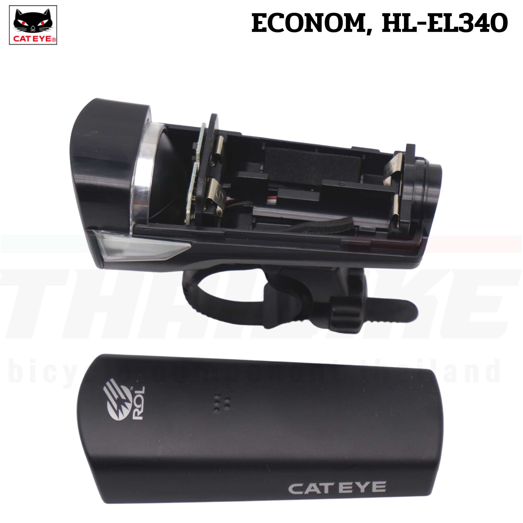 ไฟหน้าจักรยาน CATEYE ECONOM, HL-EL340 แบบใช้ถ่าน