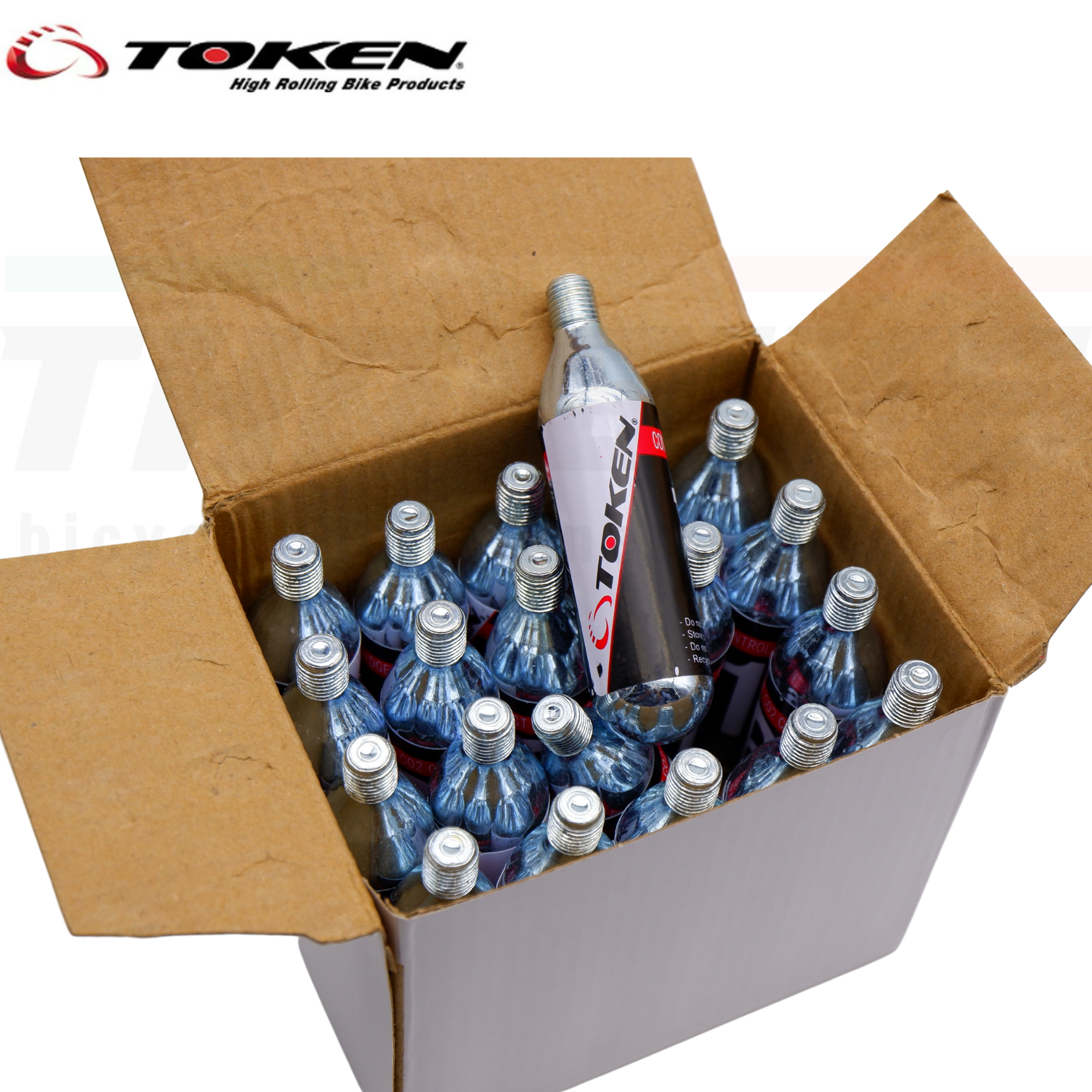 หลอด CO2 16กรัม TOKEN/ LEZYNE เติมรลมรถจักรยาน หัวเกลียว