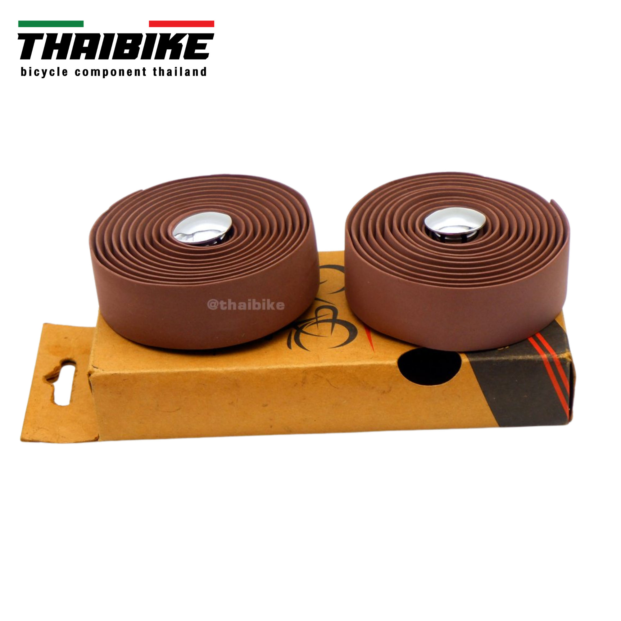 ผ้าพันแฮนด์จักรยาน ยี่ห้อ THAIBIKE XT มีกล่อง/OPP พร้อมฝาปิดปลายแฮนด์